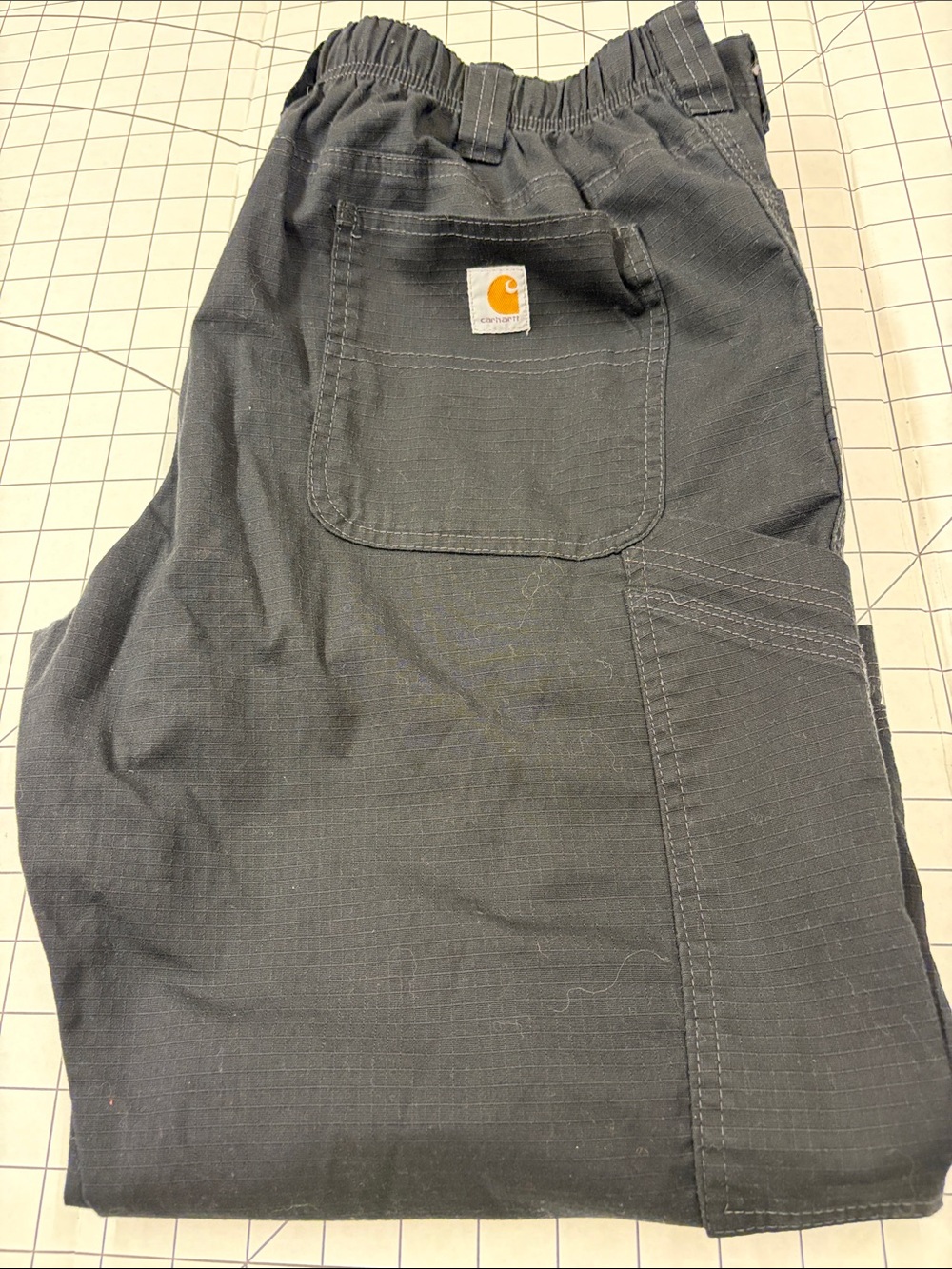 Carhartt Force Men’s Large Black Ripstop Cargo Scrub Work Pants C56418